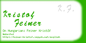 kristof feiner business card