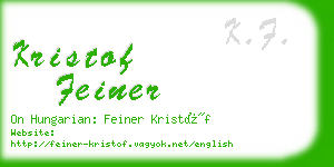 kristof feiner business card